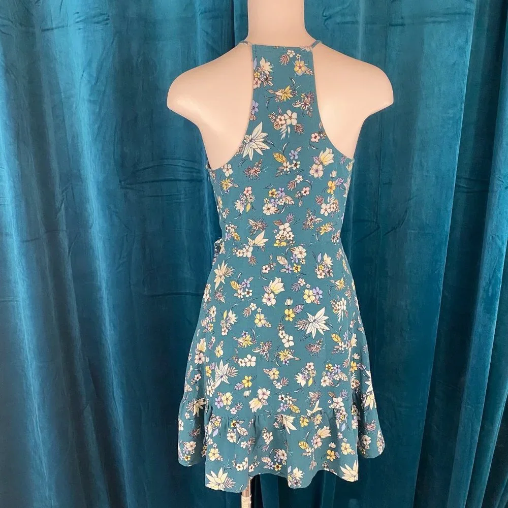 Mossimo Floral Print Ruffle Wrap Dress - Picture 9 of 9